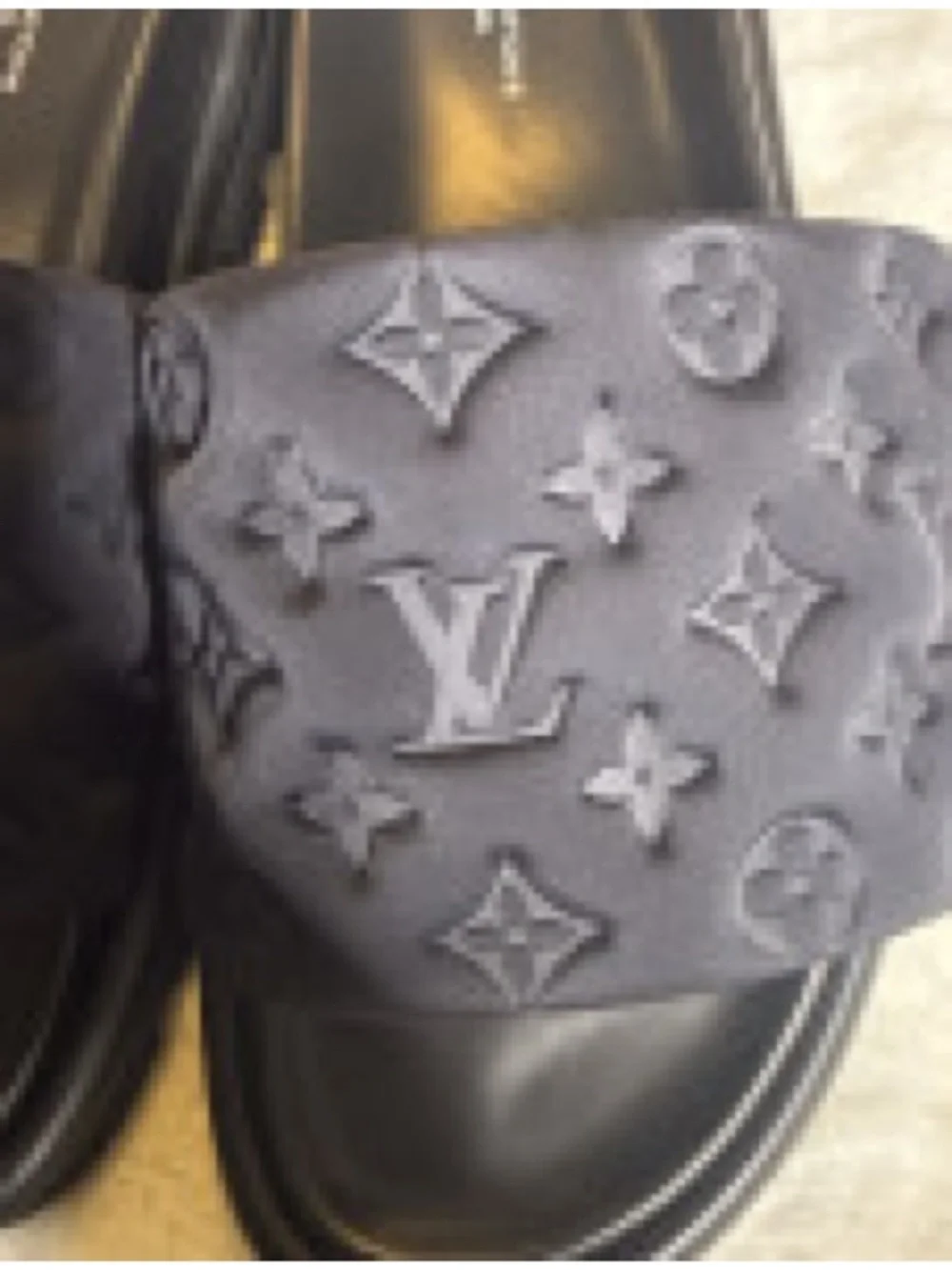 Louis Vuitton Black Monogram Pillow Slides size: 41
